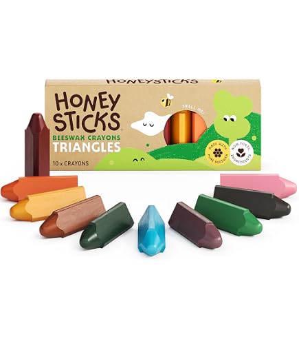 Honeysticks 100% puras ceras de abejas Naturales, no tóxicas, seguras para niños, niñas y niños, hechas a mano en Nueva Zelanda, para 1 año o más (paquete de 12 con libro Honeysticks 100% puras ceras de abejas Naturales, no tóxicas, seguras para niños, niñas y niños, hechas a mano en Nueva Zelanda, para 1 año o más (paquete de 12 con libro