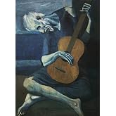 The Old Guitarist by Pablo Picasso Poster Print 1903 - LAMINATED - Old Man with Guitar Wall Art - 18