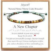 JoycuFF Morse Code Bracelets Christmas Birthday Gifts for Women Her | Graduation Mothers Day Inspirational Funny Jewelry Stocking Stuffers Adjustable Bracelets for Women