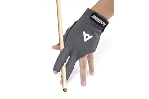 AsbaSweet Pool Glove Left Hand, Billiards Gloves 3-Finger Lycra Glove with Anti-Slip Silicone & Breathable – Billiard Gloves Popular Sizes for Men & Women