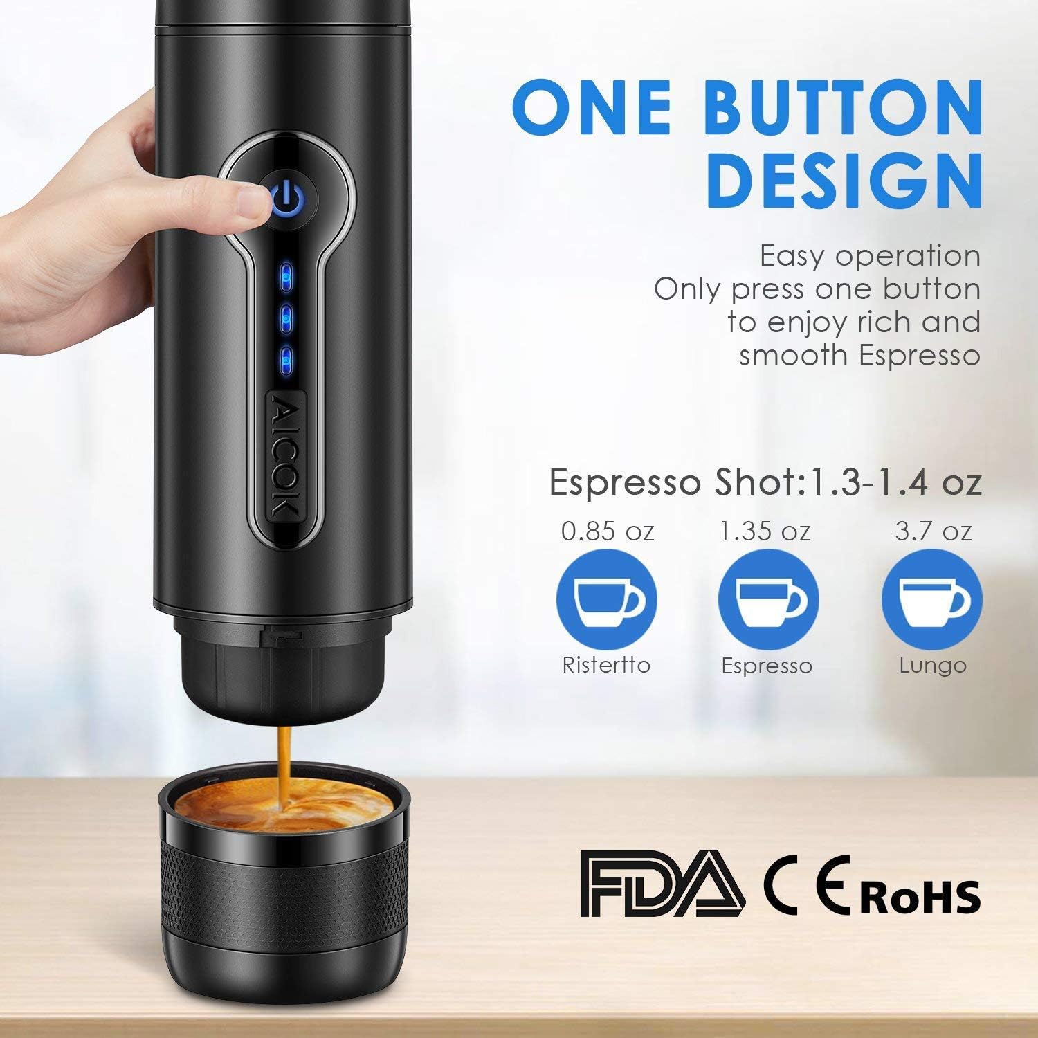 Maquina De Cafe Expresso Aicok, Cappuccino Y Latte Cafetera, -  Comercializadora Capalsa