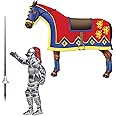 Beistle Jointed Jouster Photo Props, Horse & Lance Cut Outs, 24"-32", 3 Pieces - Medieval Wall Decoration, Fantasy Cut Outs