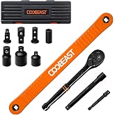 Offset Extension Wrench&amp;3/8 Inch Drive Ratchet Wrench&amp;Impact Socket Adapter | CR-V Steel,Anti-Rust,Chain Drive,4&deg; Arc Swing,90-Tooth Ratchet,Quick-Release, Reversible Drive,for Tight Place,Gifts for Men