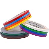 WOD VTC365 Rainbow Pack Vinyl Pinstriping Tape, 1/4 inch x 36 yds. (Pack of 12) for School Gym Marking Floor, Crafting, &amp; Stripping Arcade1Up, Vehicles and More