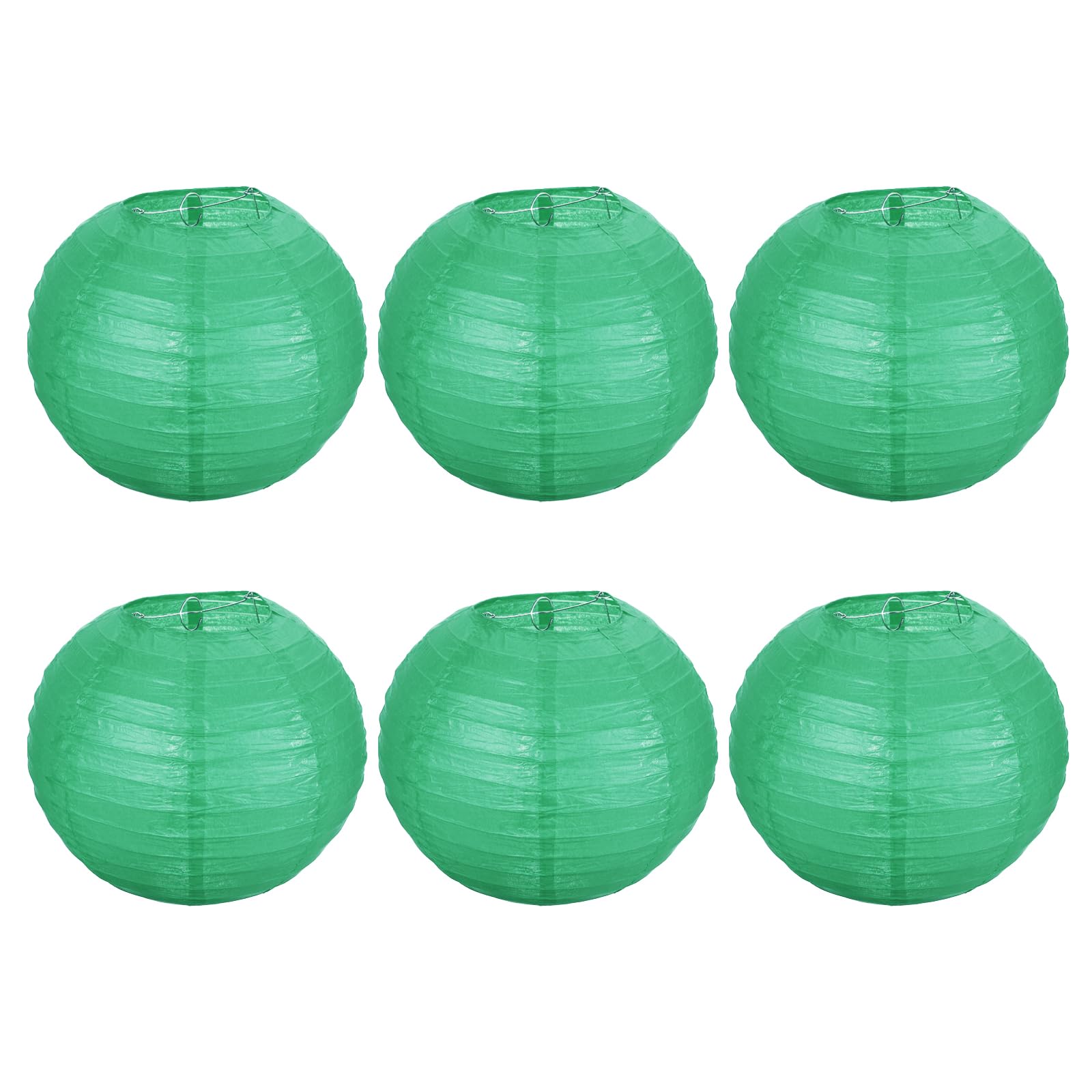 PATIKIL 10 Inch Paper Lanterns, 6 Pack Round Folding Hanging Lamp Shade for Wedding Home Party Festival Celebration DIY Restaurant Barbecue, Dark Green