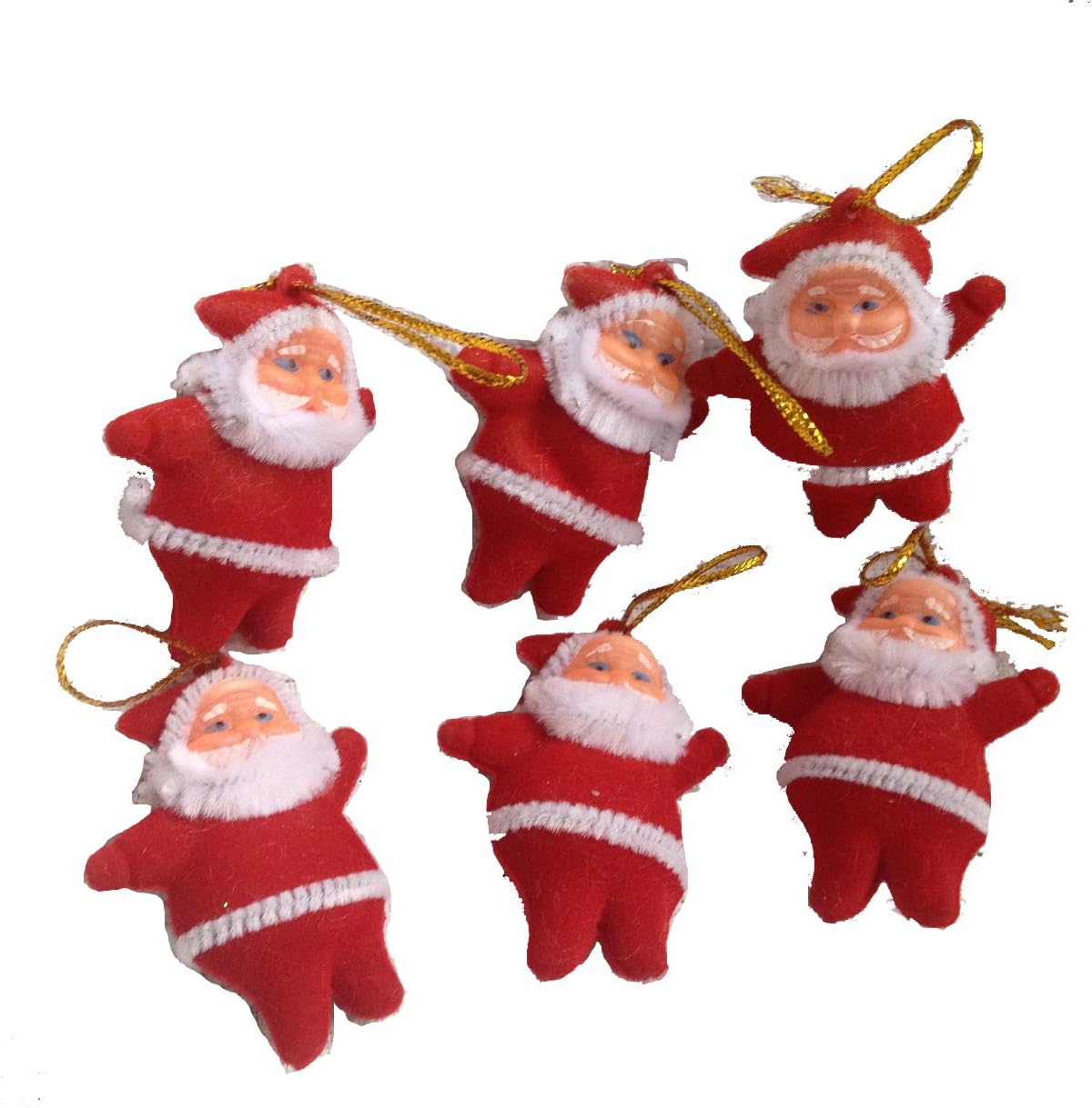 Trinity Christmas Small Santa (Pack of 6,Silver)