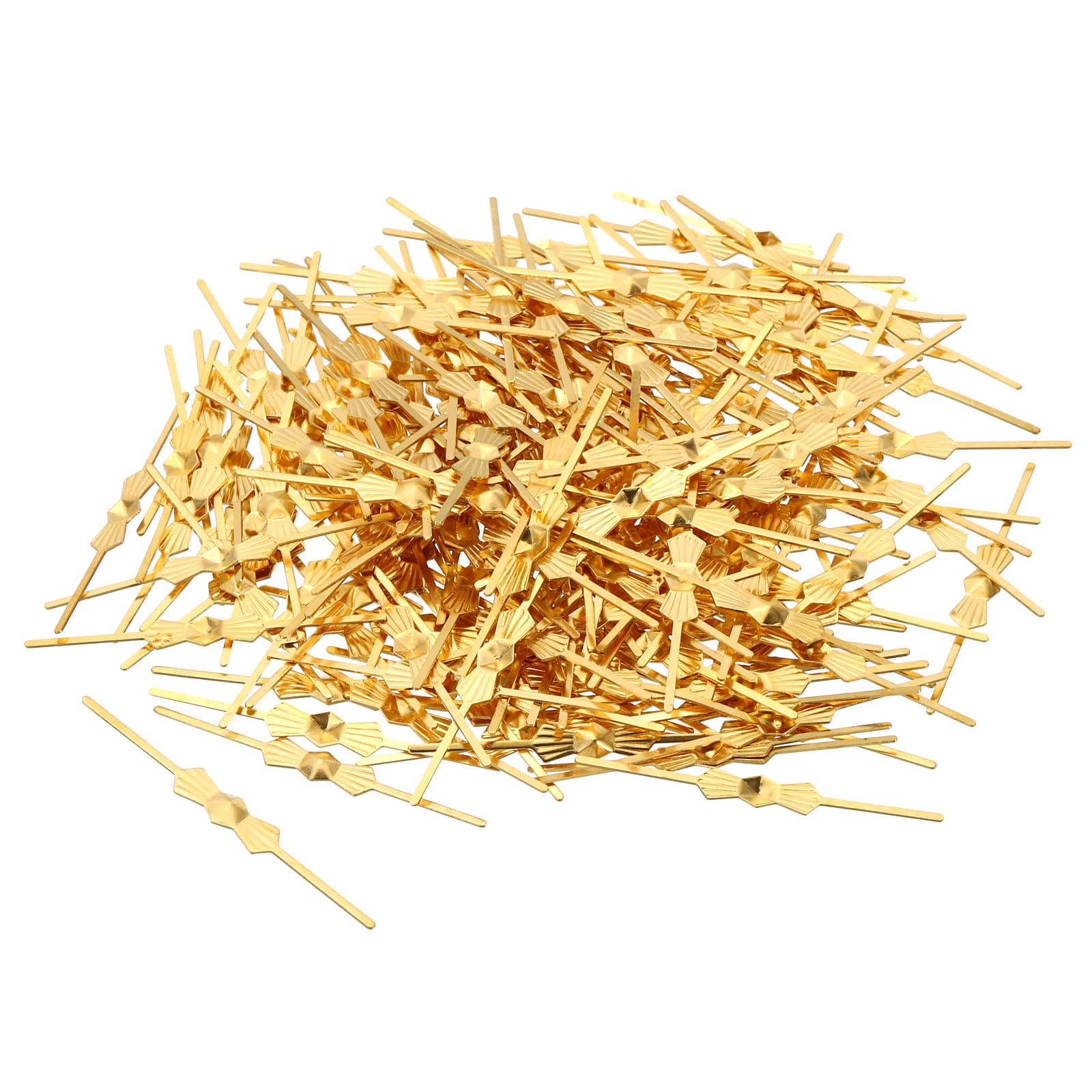 PATIKIL Chandelier Connector Clip, 200 Pack 45mm/1.8" Length Chandelier Bowtie Pin Replacement for Fastening Crystals Lamp Ceiling Light Parts, Golden