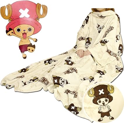 Amazon ワンピース そで付 マイクロファイバー 毛布 約130 160cm 着る 毛布 チョッパー ブラウン ワンピース ブランケット 毛布