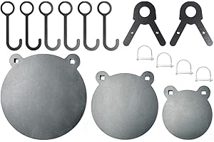 FULLBOW AR500 Steel Target Hangers and Gong Targets Combo Pack, Gong Target Hanging Kit, DIY Target Kit for 1 Inch OD EMT Conduit, Sold Separately