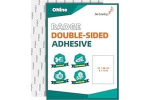 Onine Patch Magic Adhesive，Double-Sided Glue for Iron On Patches and Cut to Fit Freestyle Girl Scout Patches Kit, No Sewing No Ironing.(1 Pack)