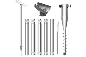 NovaKits 10FT Starlink Gen 3 Ground Pole Mount Kit，Durable 1.5'' Diameter Pole,Starlink Mounting Kit with Starlink Gen 3 Pipe Adapter and No Dig Ground Anchor