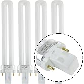 KOR 13W CFL Light Bulbs, GX23 2-Pin Base, 5000K Bright White, 4-Pack | Single U-shaped Tube, 82 CRI, Compatible with Sylvania CF13DS/850, Philips PL-S 13W/850 and GE F13BX/850.