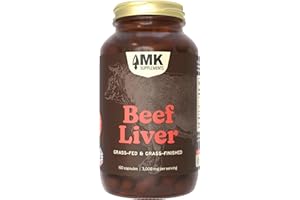 MK Supplements Grass Fed Beef Liver Supplement, Supports Energy Production, Detoxification, Digestion, Immunity and Full Body Wellness, Non-GMO, Freeze Dried, 30 Servings (3,000 mg Each)