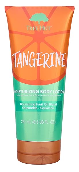 TREE HUT TANGERINE MOISTURIZING BODY LOTION | CERAMIDE AND SQUALENE FORMULA HELPS PROTECT SKIN | LONG-LASTING HYDRATION LEAVES SKIN FEELING SOFT & MOISTURIZED | 8.5 FL OZ.