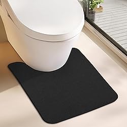 Bosap Toilet Rugs U Shaped Bathroom Rug,Machine