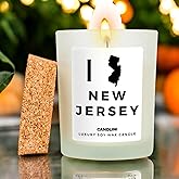 New Jersey State Candle | Luxury Candle Soy Wax Vanilla Blend | Garden State Gifts | Unique Funny Gift Candles Thinking of You