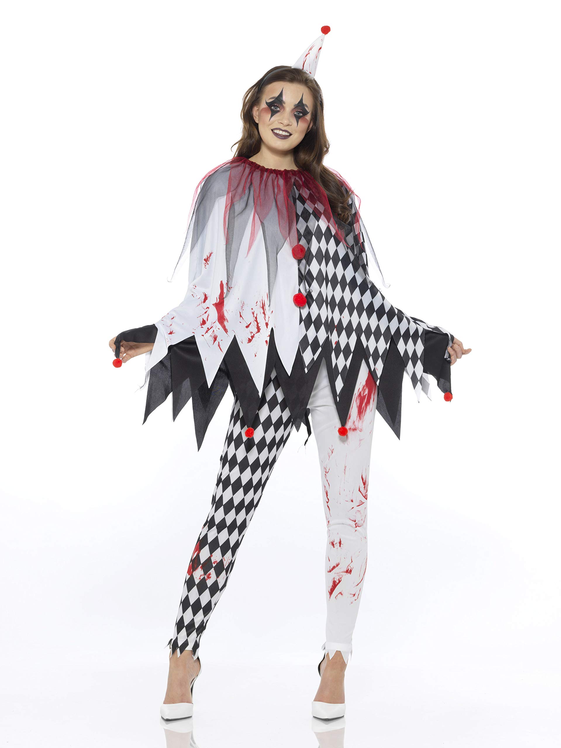 Karnival Costumes Halloween Harlequin Poncho