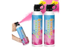 Merear Gender Reveal Fire Extinguisher 2 Packs, Gender Reveal Ideas, Baby Girl Reveal Party Ideas 100% Biodegragable for Gender Reveal Decorations (Pink)