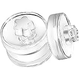 Sekmet Fermentation Glass Weights 3-Pack with Easy Grip Handle for Wide Mouth Mason Jar Fermenting Sauerkraut, Pickles, Kimch