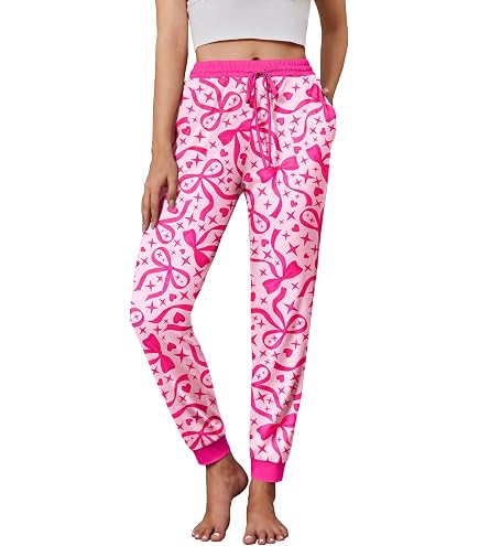 Ande Printed Jogger Pajama Pants Confetti Size X-Large at Amazon