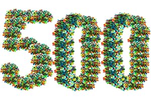 REGAL GAMES Regal Bingo Plastic Bingo Chips 500 Pcs - Clear Transparent Counters Game Chips Set for Board Game - Bingo Night - 3/4 Inch Assorted Colors