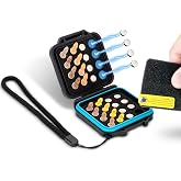 Size 312 13 10 LR41 Hearing Aid Battery Case Holder Storage Organizer Box | Waterproof Anti-Shock Portable Hearing Aid Batteries Case for 32x A312 P312 P13 P10, Safety Aid Zinc Air Prime Battery Holder