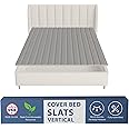 Greaton, 0.75-Inch Vertical Wooden Bunkie Board/Bed Slats, King, Grey