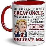 BECHUSKY Uncle Gifts - Best Uncle Gifts From Niece Nephew - Great Uncles Mugs - Best Uncles Ever Cup - Father Day, Birthday Gifts For Old Man, Elder - Uncles Coffee Mug 11 OZ