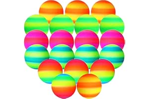 Macarrie 20 Pcs Playground Balls 6 Inches Dodgeball Kick Balls for Kids Adults Colorful Inflatable Balls Handballs Soccer Basketball Handball Games Camps Schools Outdoors