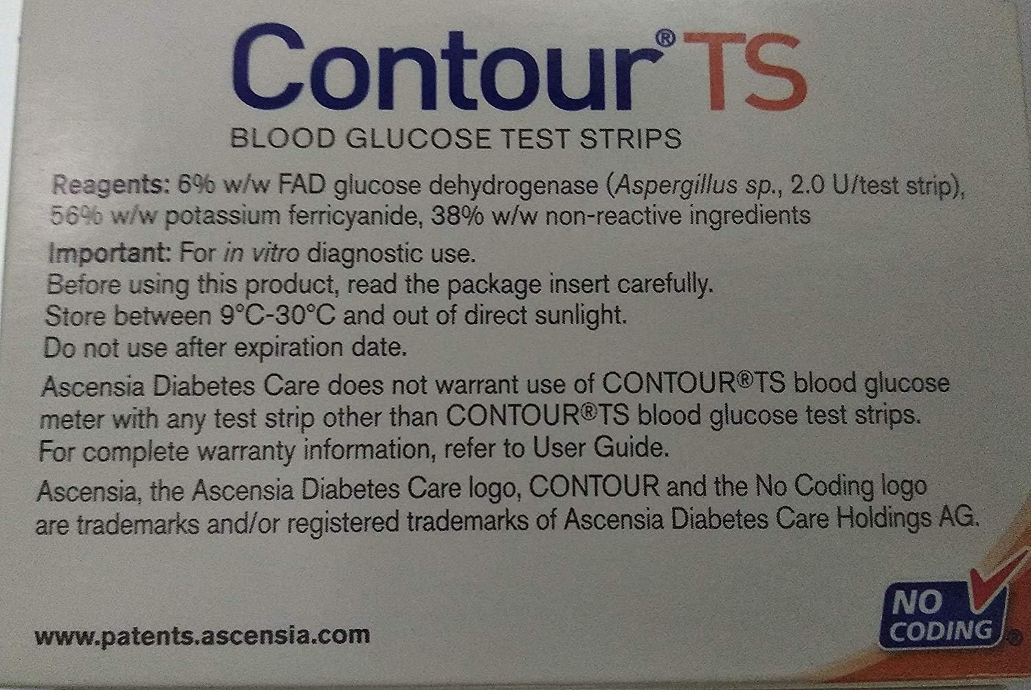 Ascencia Contour TS Diabetic Blood Glucose Test Strips 50x2=100 - Image 3