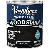 Varathane Ebony Wood Stain | Water-Based, Furniture, Cabinets, Doors &amp; Trim, Fast Drying Formula, Rich Color Penetration, Quart