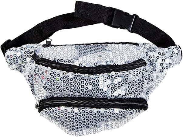 silver fanny pack amazon