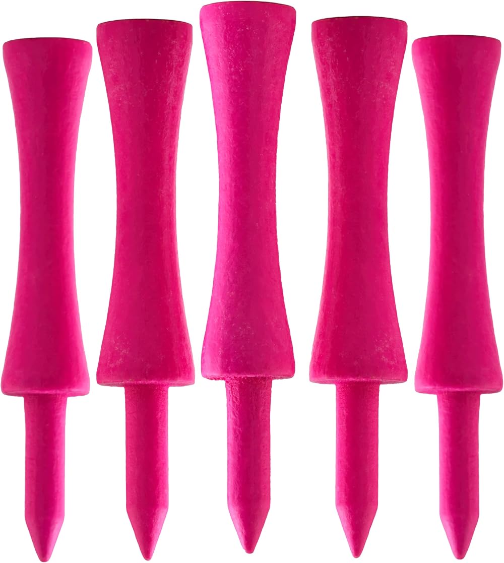 TH Golf x100 Bamboo Pink Castle Golf Tees 59mm Biodegradable Eco Friendly