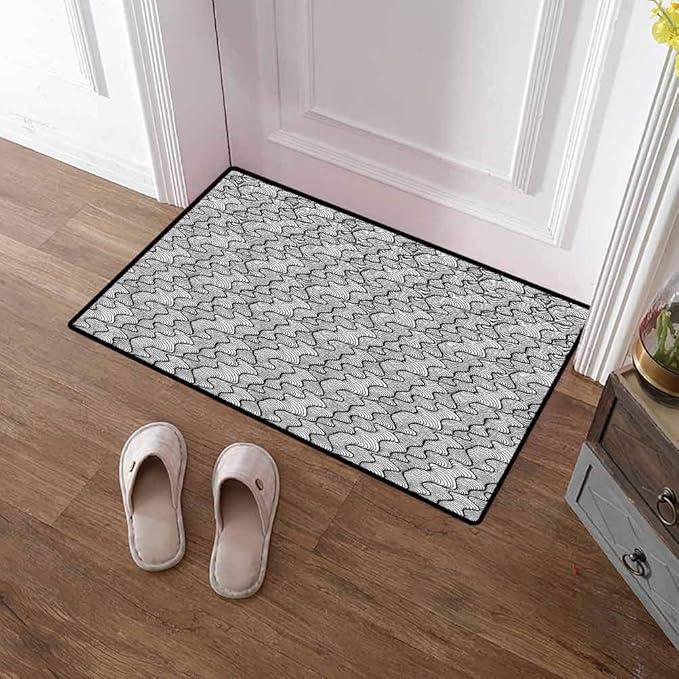 Custom&blanket Front Door Mat Geometric Pattern Print