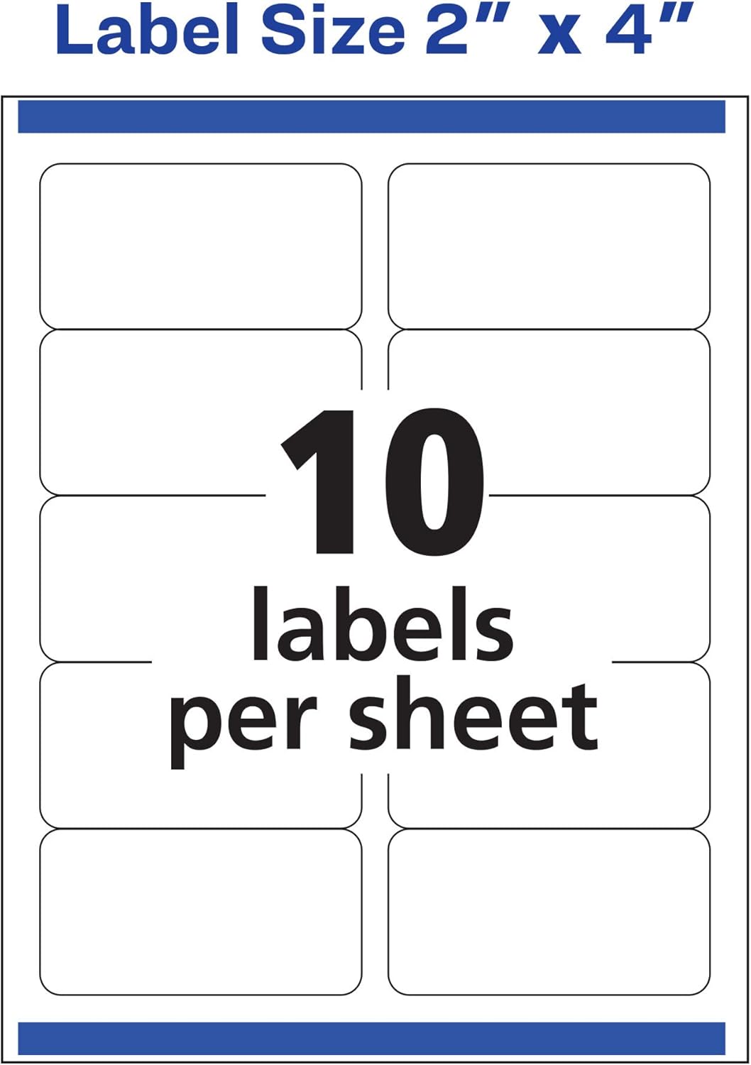 Avery 8163 Shipping Labels, Inkjet Printers, 250 Gift Labels, 2x4 Labels, Permanent Adhesive, TrueBlock, White : Office Products