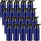 Potchen 20 Pack Aluminum Water Bottles Bulk 20 Oz Insulated Metal Sports Water Bottles Reusable with Handle Valentine's Galentine's Back School Gifts for Travel Hiking Outdoor, Snap Lid