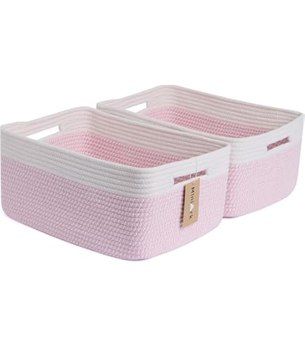 Pink Ombre Storage Baskets - Foldable Collapsible Nursery & Playroom Organization