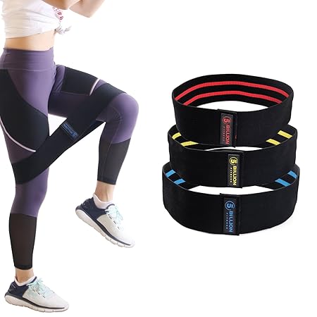 5BILLION Resistance Hip Bands - Premium Übungsbänder für Booty, Thigh & Glutes - Soft & Anti-Rutsch Design Loop Set