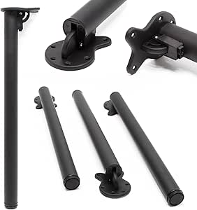 Juego 4 Patas De Acero Cromado Regulables WilTec - Altura 60-1100 Mm, Para Mesas DIY