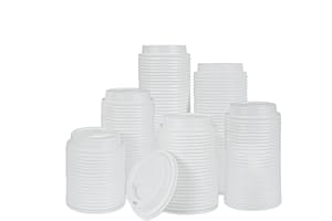 Café Express, 500 Count, 90mm BPA- Free Disposable Plastic Coffee Cup Lids, Fits 10, 12, 16 and 20 oz Paper Cups