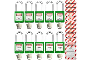 JOJOMARK Lockout Tagout Locks, Safety Padlocks, Loto Locks Keyed Differently Lock Out Tag Out Device Plastic with Lockout TagOut Tags