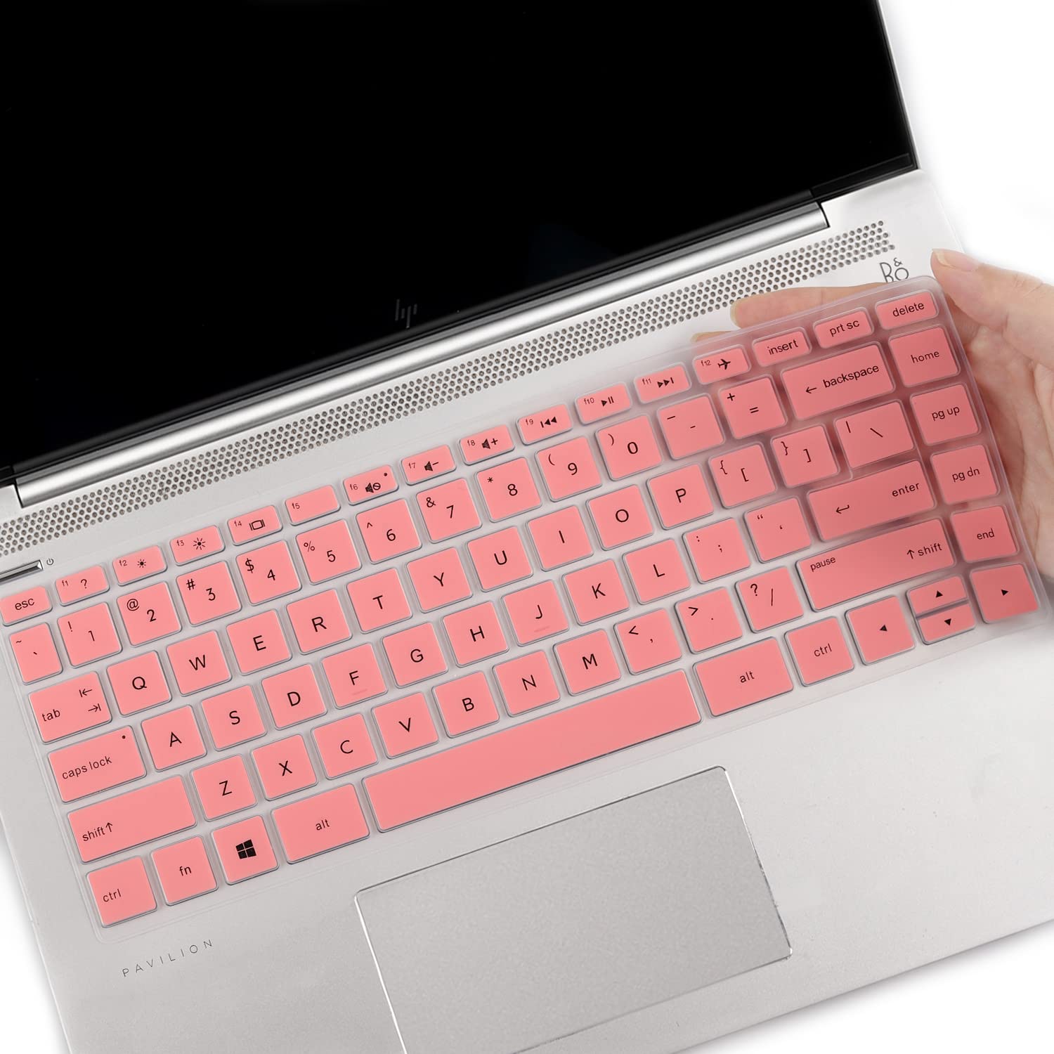 Keyboard Cover for HP Pavilion x360 14" Laptop 14M-BA 14M-CD 14-BF 14-BW 14-cm Series 14M-BA011DX 14M-BA013DX 14M-BA015DX 14M-BA114DX 14M-CD0001DX/CD0003DX/cd1055cl/cd1951cl US Keyboard Cover（Pink）