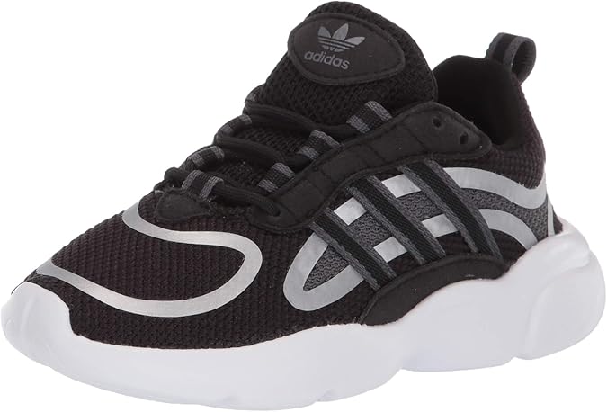 adidas black & white haiwee trainers
