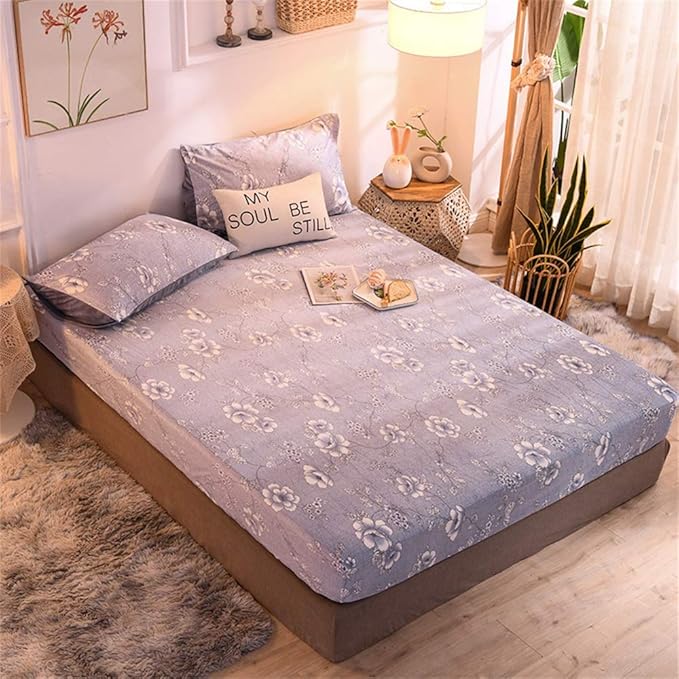 CHZHONG Mattress Cover Printed Bed Linens Protector Fitted