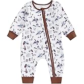 Biayxms Infant Baby Boy Girl Mallard Duck Romper Jumpsuit Long Sleeve Zip Up Duck One Piece Overalls Hunting Baby Clothes