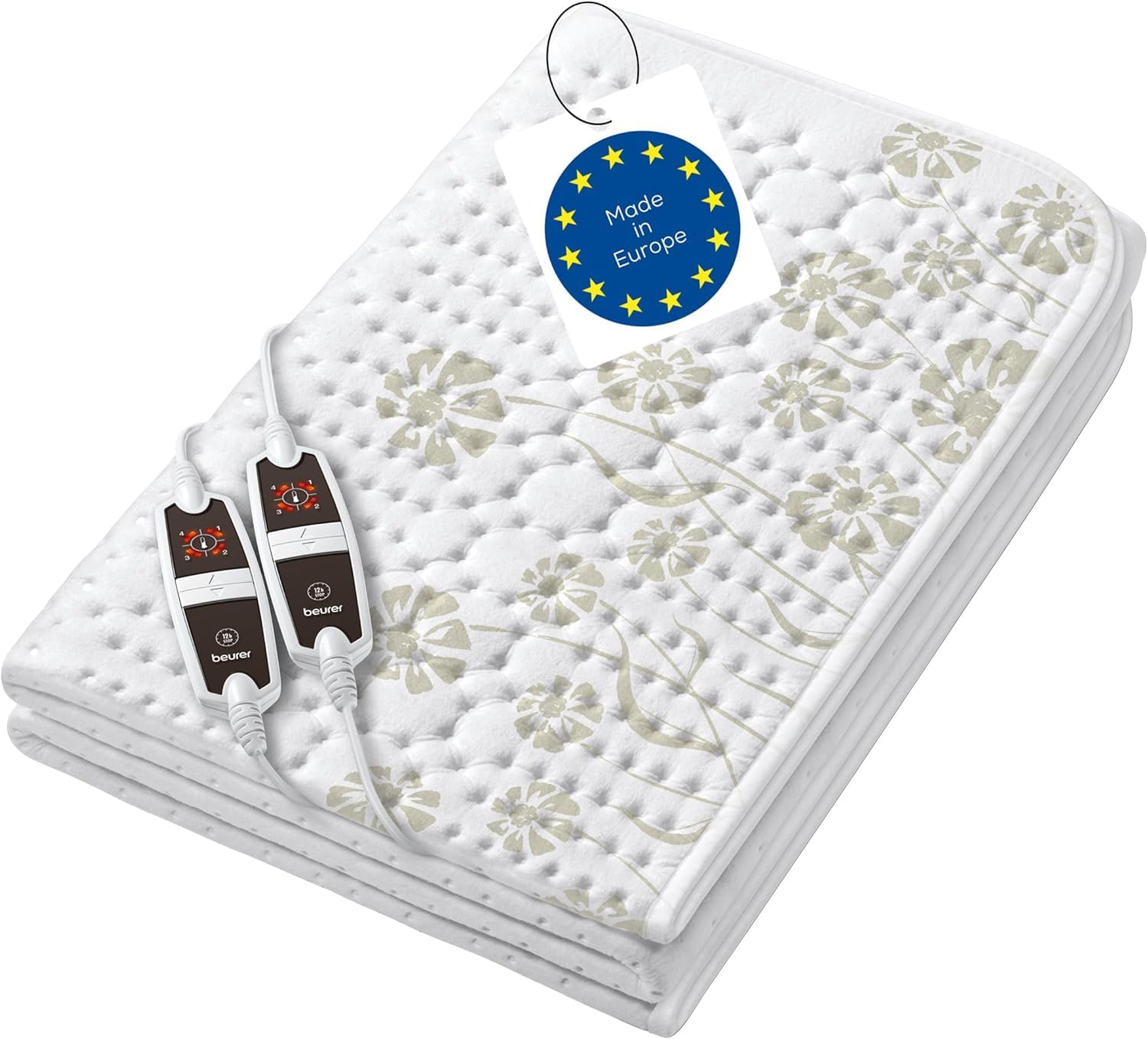 Beurer UB 68 XXL Doppel-Wärmeunterbett, 150 x 160 cm, 2 Temperaturzonen, 4 Temperaturstufen, Sicherheitssystem, Timerfunktion, maschinenwaschbar