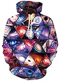 RAISEVERN Uomo/Donna 3D Stampato Spazio Hoodies Pullover Divertente Graphic Swea