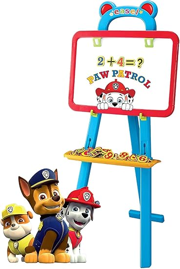 Paw Patrol 3 in 1 Educational Magnetic White & Black Board Learning Easel