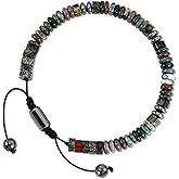 VIBILIA Healing Crystal Bracelets Beaded Bracelets for Men Women Natural Stone Adjustable Bracelets Unique Gifts for Father Son Grandfather Brother Friend