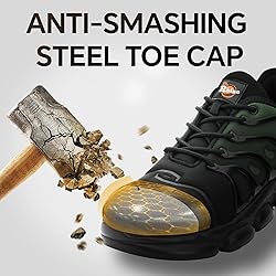 DRRHINO Steel Toe Shoes for Men Women Comfortable